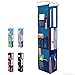 ABRA® 3 Shelf Hanging Locker Organizer for School, Gym, Work, Storage | Wide Shelves 6.5”x 9”| Eco-Friendly Fabric Healthy for Children | Adjustable School Locker Shelf from 3 to 2 Shelves (Navy Blue)