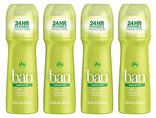 Ban Roll-On Antiperspirant Deodorant, Unscented, 3.5-Ounce Bottles (Pack of 4) - Thumbnail 7