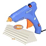 Hot Glue Gun, DISCOBALL 60 Watt Hot Melt Glue Gun with 20PCS Transparent Glue Gun Sticks for Arts & Crafts, & Sealing and Quick Repairs,Blue