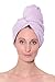 Texere Women's Viscose from Bamboo and Cotton Terry Spa Hair Towel - Fast Drying, Absorbent Hair Wrap Twist Turban for Long, Thick, and Curly Hair (Tya, Lavender Fog, U)
