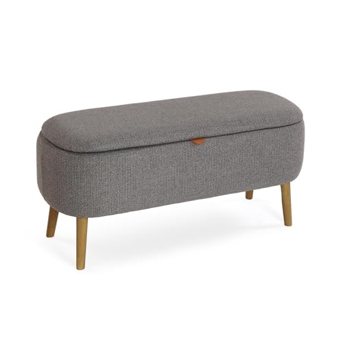 Versa Maniko Chic Style Footboard Bench, Dimensions (H x L x W) 45 x 94 x 37 cm, Light Grey
