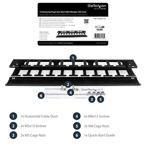 Mua StarTech.com Horizontal 1U Server Rack Cable Management Finger Duct ...