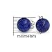 Bling Jewelry Silver Plated Dyed Lapis Gemstone Ball Stud Earrings 10mm