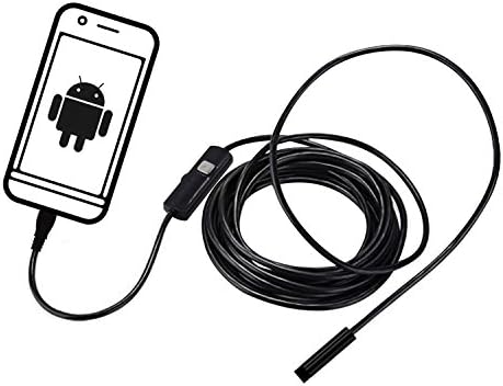 USB Endoscope 6 LED Android Endoscope Waterproof 2M Wire Endoscope 7mm Camera HD for Android Phones with OTG and UVC Function (2M)