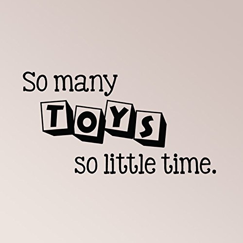 43"x24" So Many Toys So Little Time Nursery Baby Boy Girl Child Play Wall Decal Sticker Art Mural Home Decor Quote