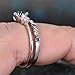 GuGio Women Fashion Double Layer Rhinestone Ring Knuckle Ring Rings