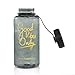 Motivational bottle 34oz Fitness Workout Sports Water Bottle with Unique Timeline | Measurements | Goal Marked Times For Measuring Your Daily Water Intake, BPA Free Non-toxic Tritan (graphite)