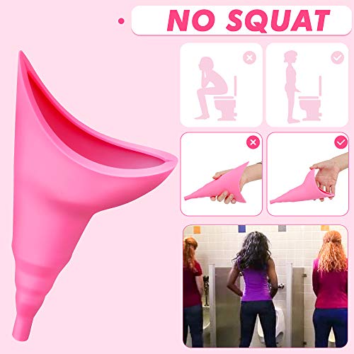 AriTan Female Urination Device(2 Pack), Women Portable Silicone Pee Funnel for Travel, Festivals, Camping, Outdoor Activities-Carry Bag Included - Thumbnail 2