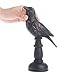 Factory Direct Craft Sculpted Look Wood Crow on Wooden Spindle for Primitive or Halloween Displays