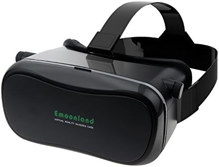 VR Headset,Emoonland 3D VR Virtual Reality Headset 3D Video Movie Game VR Glasses Headset Head-mounted Headband Adjust Cardboard for 4.0" - 6.0" Smartphones iPhone Samsung IOS Android Devices - Black