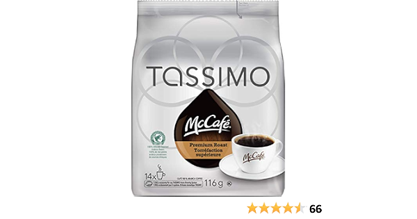 Amazon.com: McDonalds McCafé Tassimo - Discos en T de café tostado premium,  14 unidades : Comida Gourmet y Alimentos