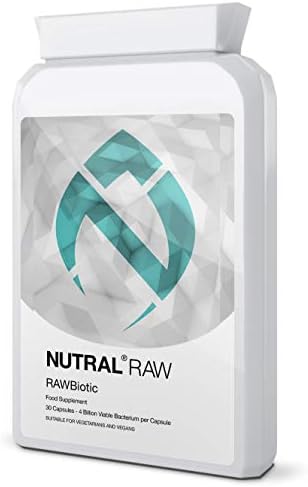 RAWBiotic 30 Vegan Capsules 8 Strain Digestive Probiotic Multiplex - High Potency Digestive Support