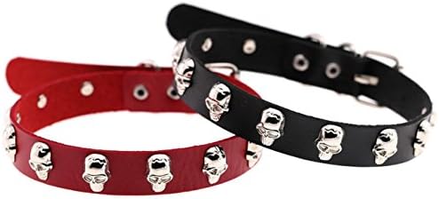 GIANCOMICS Vintage PU Leather Choker Necklace Goth O-Ring Choker Collar Hoop Chain R