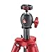 Manfrotto Compact Light Aluminum 4-Section Tripod Kit with Ball Head, Red (MKCOMPACTLT-RD)