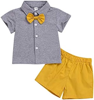 Anywow Sibling Summer Outfit Set, Matching Boy and Girl Short Sleeve T-Shirt Tops +Shorts Clothes Set