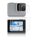 Screen Protector Compatible for GoPro Hero 7 Silver White iTrunk 4 PCS Tempered Glass Film Accessories Compatible for GoPro Hero 7 Silver White Action Camera