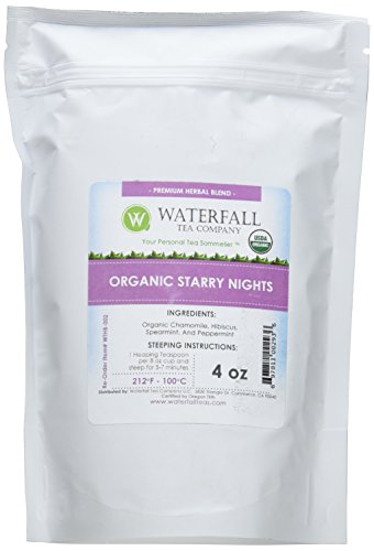 Waterfall Tea Company Organic Starry Nights Herbal Blends, 4 Ounce