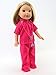 American Fashion World Hot Pink Doctor Outfit for 14-Inch Dolls | 7 Piece Set | Premium Quality & Trendy Design | Dolls Clothes | Outfit Fashions for Dolls for Popular Brands