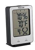 Xikar PuroTemp Hygrometer System, Humidor Temperature and Relative Humidity Display, Monitors Up to 3 Humidors