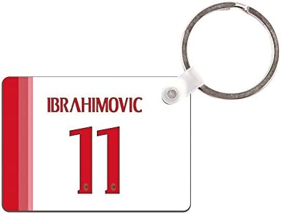 Zeppole(TM) #11 Zlatan Ibrahimovic Away Key Chains Luggage Tags by MDF Board