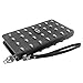 Black Menba stylish Retro Women Skull Wallet Case Wristlet Handbag for iphone 6 6 Plus