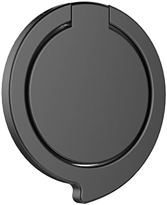 Rocvalley Compass Pattern Design Zinc Alloy 360 Degree Rotating Finger Ring Holder Stand for iPhone X 7 6 plus Samsung Xiaomi Smartphone, Black