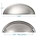 Amazer Cabinet Handle Pulls, Satin Nickel Cabinet & Furniture Hardware Bin Cup Drawer Handle Pull - 3.07