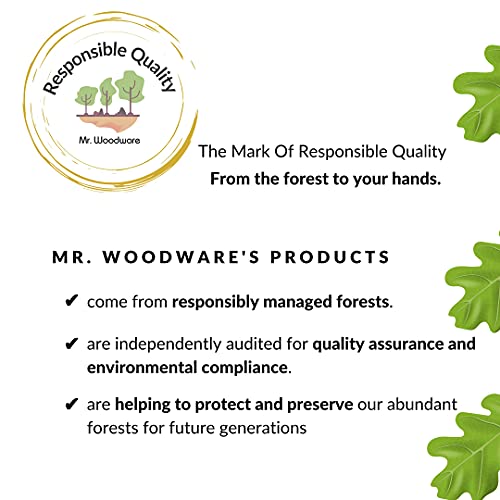 MR. WOODWARE Extra Long Wooden Spatula 24 Inch Large Beech Wood