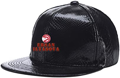 WearOwnStyle Leather PU Black Logo Embroidered Adjustable Hiphop Hat Baseball Cap Onesize For Men