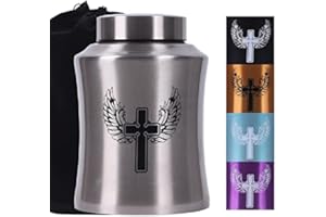 YOUDEAR MEMORIALS Tree of Life Urns for Human Ashes - Cremation Urns Adult for Funeral, Burial or Home - Cross Urns for Ashes Men Women - Decorative Urn for Ashes Male Female (160 Cubic inches, Original(Cross))