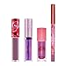 Lime Crime Limited Edition Best Of Lips Holiday Sets (Mauves). Mini Velvetine, Diamond Crushers, Wet Cherry Gloss, and Velvetines Liner (Set of 4)