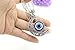 Liumart Crescent Moon Pendant Blue Eyes Necklace Evil Eye Glass Art Picture Triple Goddess Pendant