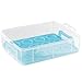 VonShef Snap and Stack Blue 3 Tier Cupcake Holder & Cake Carrier Container - Store up to 36 Cupcakes or 3 Large Cakes