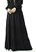TRENDY UNITED Women's Bohemian Style High Waist Shirring Ruffle Pocket Skirt (S0059-BLK, XXL)