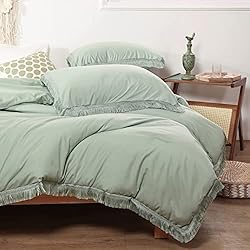Smoofy Sage Green Comforter Set Full Size, 3Pcs
