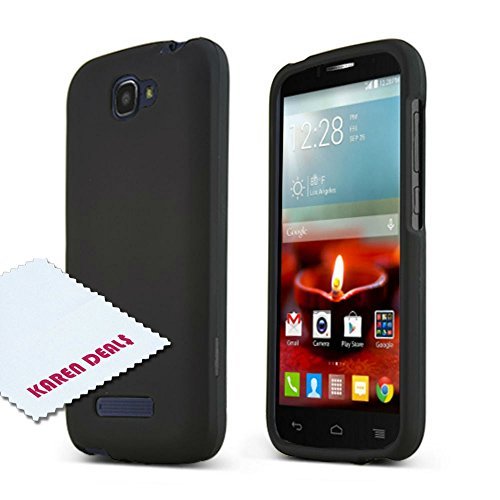 Alcatel One Touch Fierce 2 Case, [Black] Slim Grip Rubberized Hard Plastic Case for Alcatel One Touch Fierce 2 (2014)