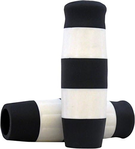 Lowbrow Customs 4080 Black/White 1" Flying Monkey Grips (Perfect for Ironhead, Panhead, Shovelhead, or Custom Applications)