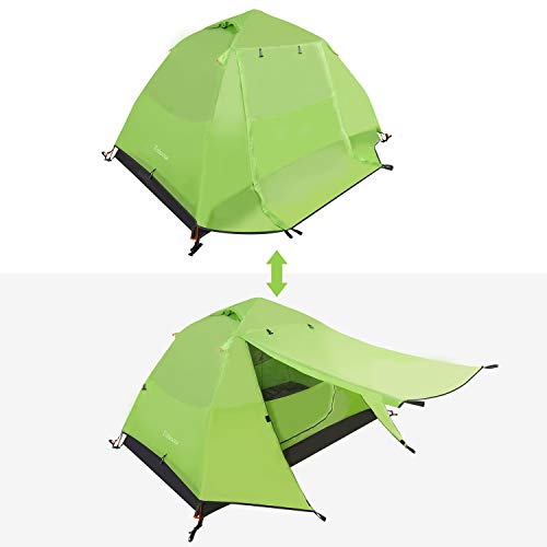 Tolaccea 2 Person Instant Camping Tent Portable Automatic Beach Tent Windproof & Rainproof Lightweight Aluminum Professional Tents for Outdoor Garden Camping Fishing Picnic Hiking Green