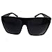All Black Flat Top Oversized Square Kim Sunglasses (All Black, Black)