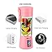 [Upgraded Version] USB Juicer Cup by BHUATO, Portable Juice Blender, Household Fruit Mixer - Six Blades in 3D, 380ml Fruit Mixing Machine for Superb Mixing (Pink)…