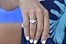espere Sterling Silver 2 Carat CZ Baguette Round Solitaire Engagement Ring Bridal Wedding Jewelry