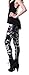Women's Cool Crow Bird Print Ankle Length Black Skinny Legging Pants