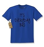 Kids (Black Print) It's Everyday Bro T-Shirt Medium Royal Blue