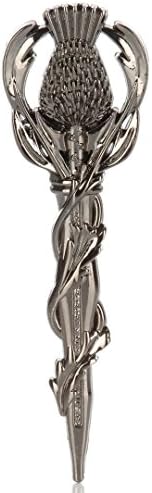 Scottish Contemporary Thistle Black Chrome Kilt Pin