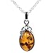 Ian and Valeri Co. Amber Sterling Silver Grapevine Pendant Necklace 18 Inches