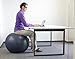 Pavandeep Exercise Ball Chair, BPA Free (Charcoal New, L 75cm)