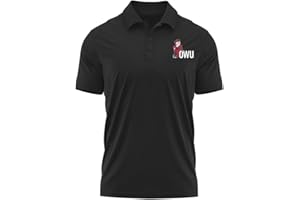 CAMPUS LAB Official NCAA Collegiate Men's Polo Sport Short Sleeve Shirt Left Chest Logo Black Collection