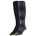 Gold Toe Women's Winter Plaid and Flat Knit Knee Highs, 2 Pairs, Denim/Navy, Shoe Size: 6-9