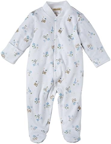 Lyda Designs Baby Girls Soft Comfy 100% Pima Cotton Printed Romper Footie Pajama