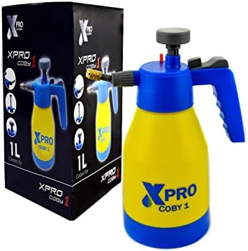 Xpro Coby 1. Handheld Garden Pressure Sprayer 0.3 Gallon. Lawn Water Sprayer.Portable Spray Bottle. Great for Cleaning Flowers. Mister.